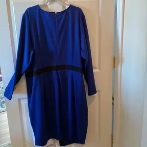 ashley stewart royal blue dress Plus Size Abstract Print Maxi Dress, Sodalite, 22/24 main image 0